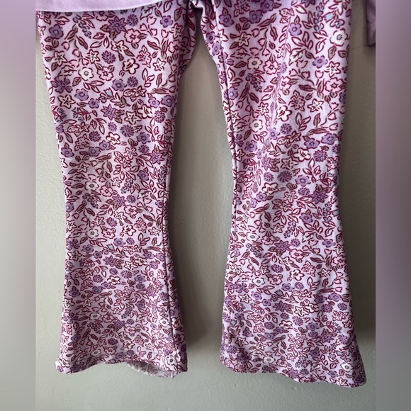 Btween Purple & Gold Heart Floral Long Sleeve Shirt And Pants Outfit Size 3T - Picture 4 of 7